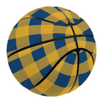 Blue And Yellow Buffalo Check Print Basketball
