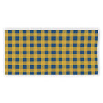 Blue And Yellow Buffalo Check Print Beach Towel