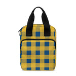 Blue And Yellow Buffalo Check Print Bible Tote Bag