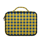Blue And Yellow Buffalo Check Print Briefcase Bible Bag