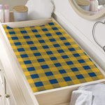 Blue And Yellow Buffalo Check Print Changing Pad Cover