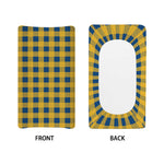 Blue And Yellow Buffalo Check Print Changing Pad Cover