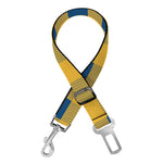 Blue And Yellow Buffalo Check Print Dog Seat Belt