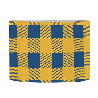 Blue And Yellow Buffalo Check Print Drum Lamp Shade