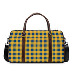 Blue And Yellow Buffalo Check Print Duffle Bag