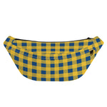 Blue And Yellow Buffalo Check Print Fanny Pack