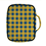 Blue And Yellow Buffalo Check Print Front Pocket Bible Bag