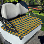 Blue And Yellow Buffalo Check Print Golf Cart Seat Cover