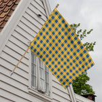 Blue And Yellow Buffalo Check Print House Flag