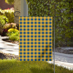 Blue And Yellow Buffalo Check Print House Flag