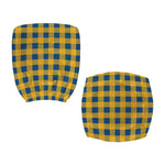 Blue And Yellow Buffalo Check Print Office Chair Cover