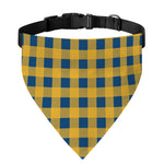 Blue And Yellow Buffalo Check Print Over The Collar Dog Bandana
