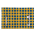 Blue And Yellow Buffalo Check Print Placemat