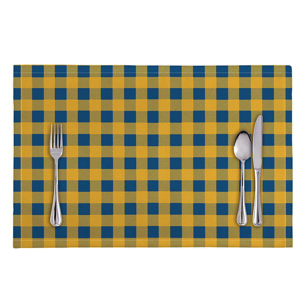 Blue And Yellow Buffalo Check Print Placemat