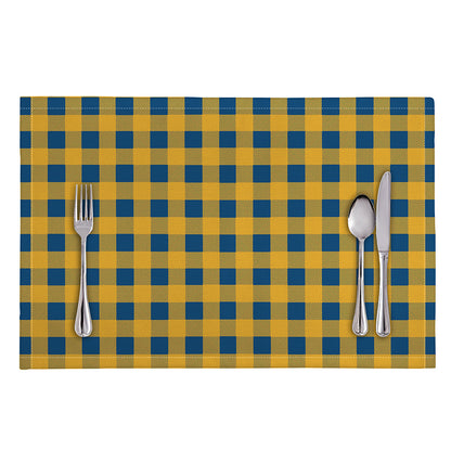 Blue And Yellow Buffalo Check Print Placemat