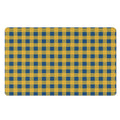 Blue And Yellow Buffalo Check Print Polyester Doormat