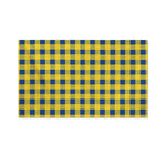 Blue And Yellow Buffalo Check Print Polyester Flag