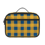 Blue And Yellow Buffalo Check Print Portable Lunch Bag
