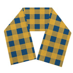 Blue And Yellow Buffalo Check Print Scarf