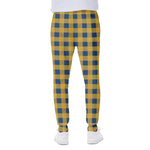 Blue And Yellow Buffalo Check Print Scuba Joggers