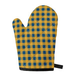 Blue And Yellow Buffalo Check Print Single Oven Mitt