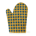 Blue And Yellow Buffalo Check Print Single Oven Mitt