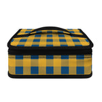 Blue And Yellow Buffalo Check Print Small Lunch Bag