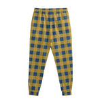 Blue And Yellow Buffalo Check Print Sweatpants