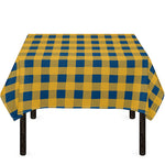 Blue And Yellow Buffalo Check Print Tablecloth
