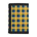 Blue And Yellow Buffalo Check Print Trifold Wallet