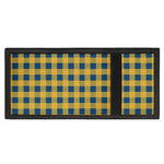 Blue And Yellow Buffalo Check Print Trifold Wallet