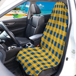 Blue And Yellow Buffalo Check Print Waterproof Car Seat Cover