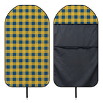 Blue And Yellow Buffalo Check Print Waterproof Car Seat Cover