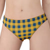 Blue And Yellow Buffalo Check Print Women's Panties