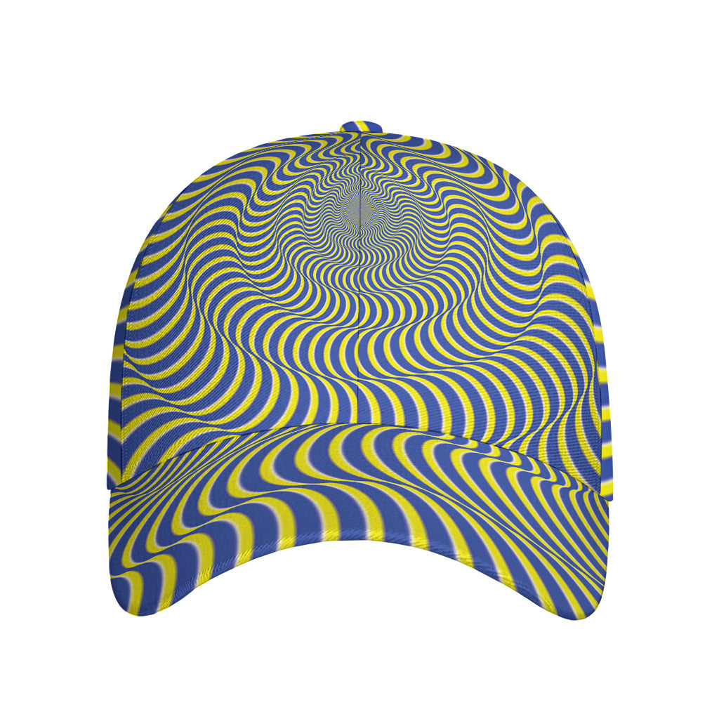 Blue And Yellow Illusory Motion Print Baseball Cap