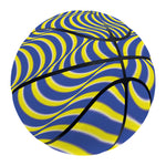 Blue And Yellow Illusory Motion Print Basketball