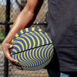 Blue And Yellow Illusory Motion Print Basketball