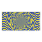 Blue And Yellow Illusory Motion Print Beach Towel