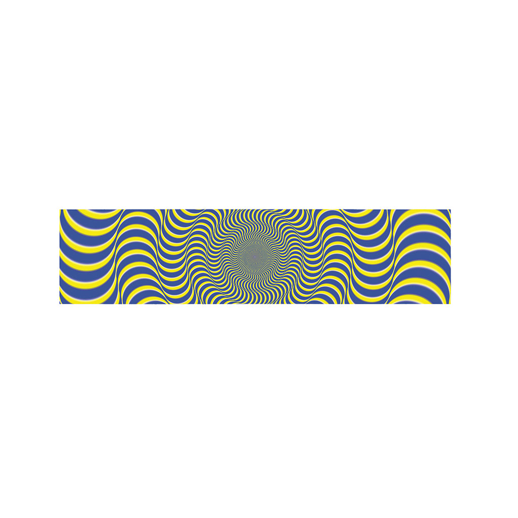 Blue And Yellow Illusory Motion Print Bed Runner