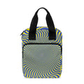 Blue And Yellow Illusory Motion Print Bible Tote Bag