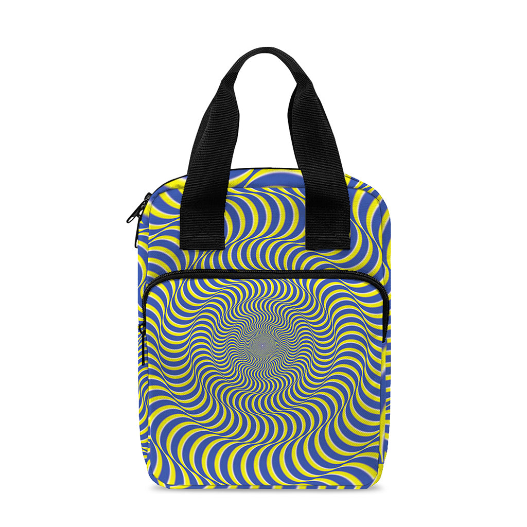 Blue And Yellow Illusory Motion Print Bible Tote Bag