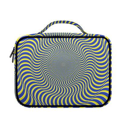 Blue And Yellow Illusory Motion Print Briefcase Bible Bag