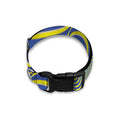 Blue And Yellow Illusory Motion Print Dog Collar