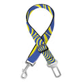 Blue And Yellow Illusory Motion Print Dog Seat Belt
