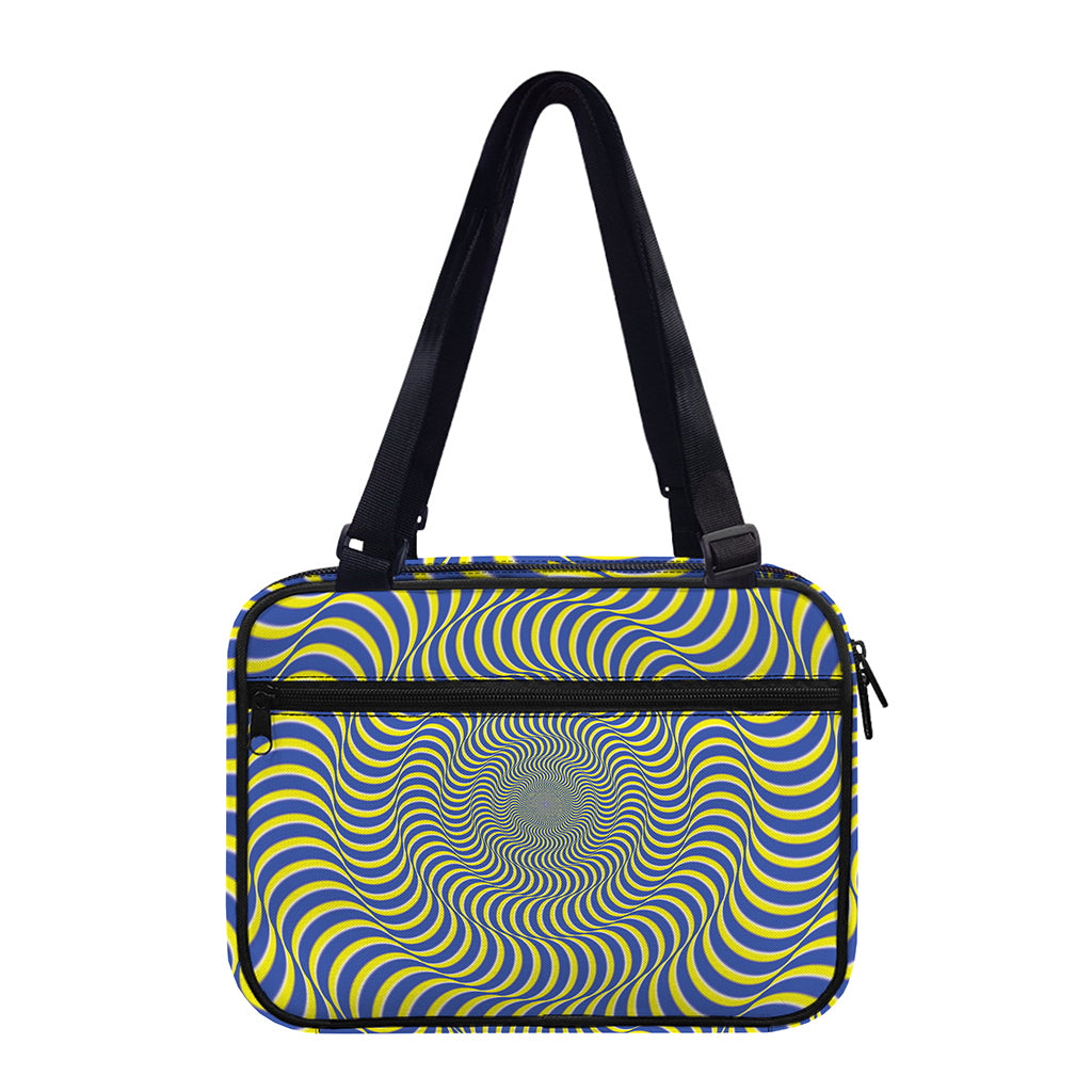 Blue And Yellow Illusory Motion Print Double Strap Bible Bag