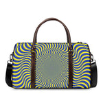 Blue And Yellow Illusory Motion Print Duffle Bag