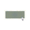 Blue And Yellow Illusory Motion Print Extended Mouse Pad