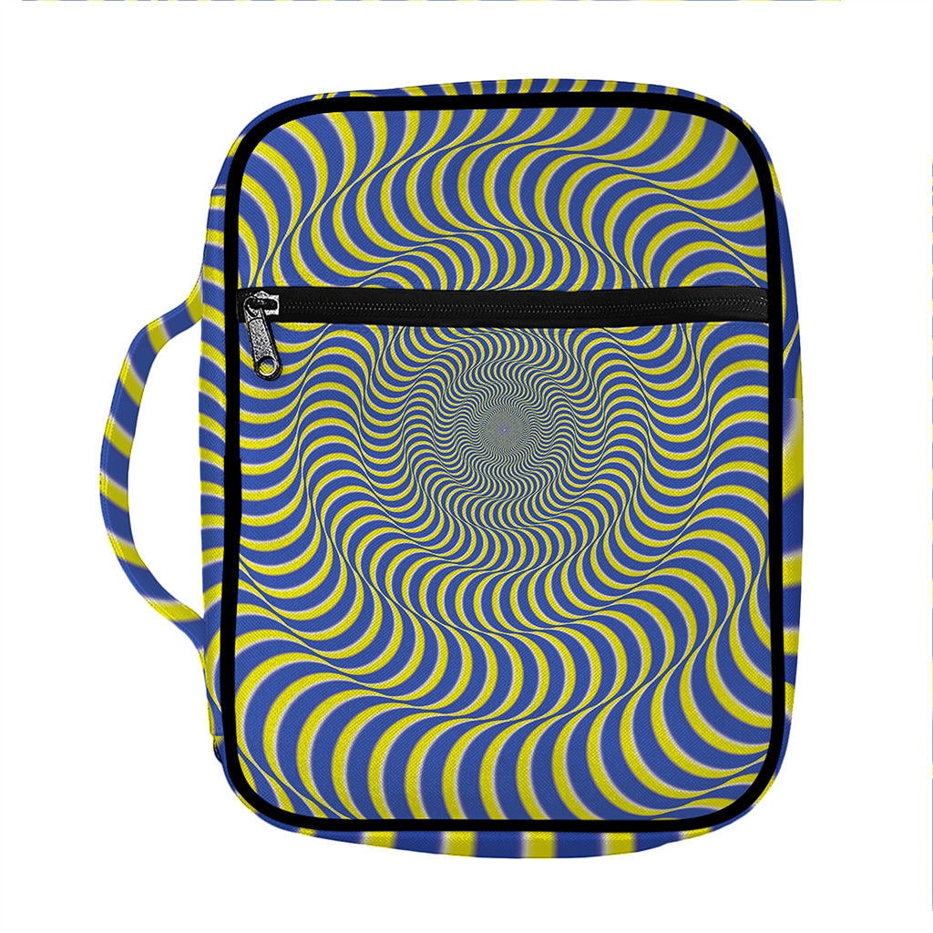 Blue And Yellow Illusory Motion Print Front Pocket Bible Bag