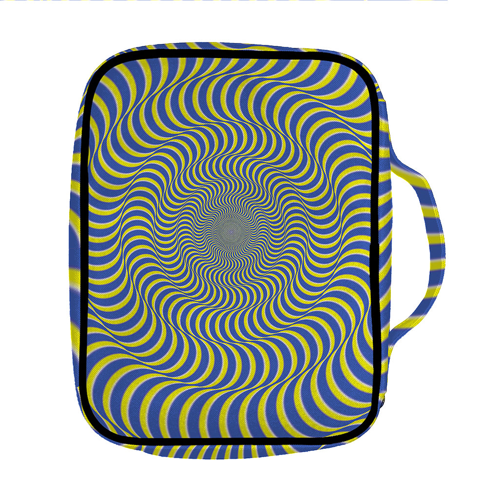 Blue And Yellow Illusory Motion Print Front Pocket Bible Bag