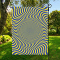 Blue And Yellow Illusory Motion Print Garden Flag